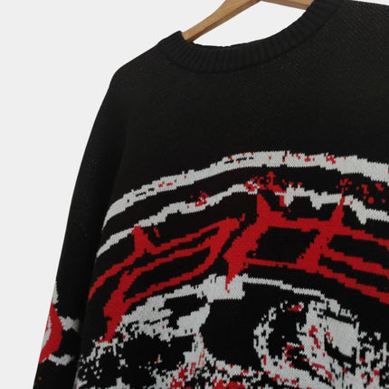Unisex Graphic Knit Sweater – Stylish Comfort for a Statement Look
