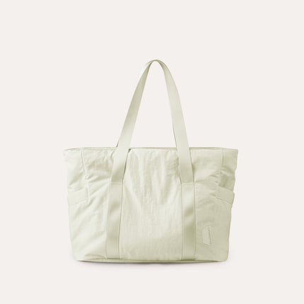 Black Tote Bag with Yoga Mat Holder – Water-Resistant & Laptop Compartment – Perfect for Gym, Work, or Beach