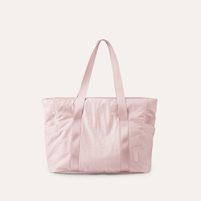 Black Tote Bag with Yoga Mat Holder – Water-Resistant & Laptop Compartment – Perfect for Gym, Work, or Beach