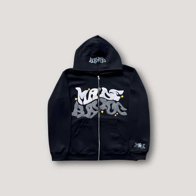 Unisex Graffiti-Style Hoodie – Streetwear in Trendy Colors