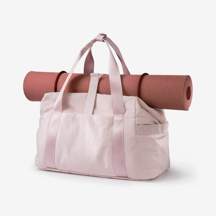 Pink Waterproof Gym & Travel Duffel Bag with Yoga Mat Holder – Shoe Compartment & Anti-Theft Zipper