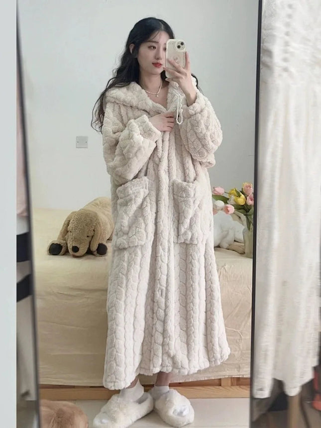 Amy Nightfall Women's Winter Robe | Soft, Cozy & Warm Loungewear