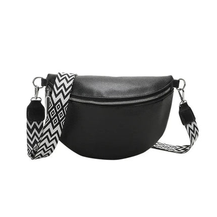 Trendy Crossbody Bag with Wide Shoulder Strap – Stylish & Comfortable