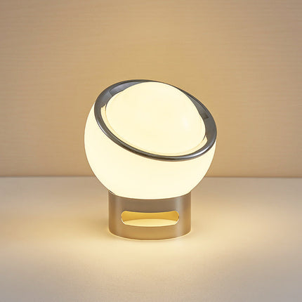 Elegant Opal Glass Table Lamp 15.7" H x 9.8" D – Soft Ambient Lighting for Living Room, Bedroom & Reading Nooks