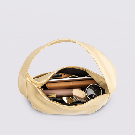 Minimalist Hobo Shoulder Bag – Vegan Leather