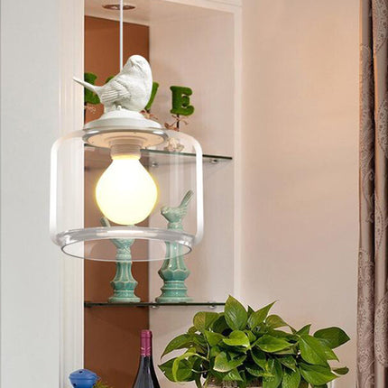 Bird-Inspired Pendant Ceiling Light 7.9″ Ø × 10.2″ H – Nature Decor Hanging Lamp with E27 LED Socket