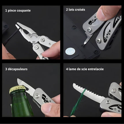 11-in-1 Stainless Steel Multitool Pocket Knife – Compact & Durable – Ideal for Camping, Hiking, Fishing & Everyday Use