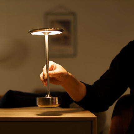 AmbiGlow Wireless LED Table Lamp – Rechargeable Ambient Light with USB Charging & 30-Hour Battery