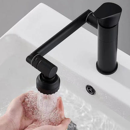 Matte Black 360° Swivel Kitchen & Bathroom Faucet – Modern Single Handle Design