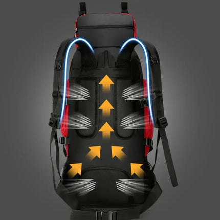 90L Waterproof Hiking & Camping Backpack – Large Capacity Outdoor Trekking Rucksack