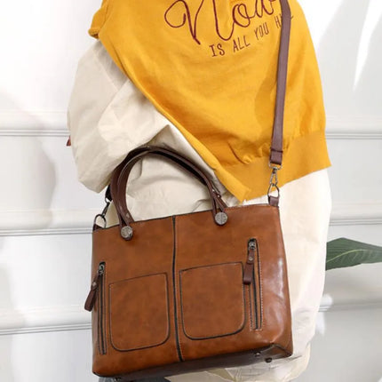 Zoe Vegan Leather Shoulder Bag – Stylish, Sustainable & Spacious Handbag for Women