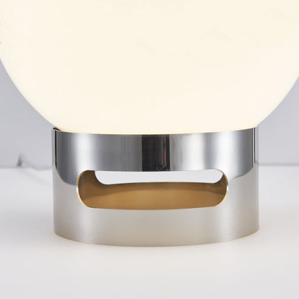 Elegant Opal Glass Table Lamp 15.7" H x 9.8" D – Soft Ambient Lighting for Living Room, Bedroom & Reading Nooks