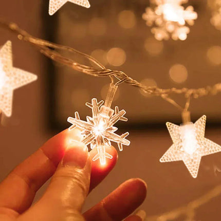 3M LED Christmas Lights with Stars & Bells – Warm White TwinkleStar String Lights for Indoor Holiday Décor