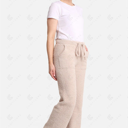 Women’s Luxe Microfiber Lounge Pants with Pockets & Drawstring – Soft Loungewear Bottoms