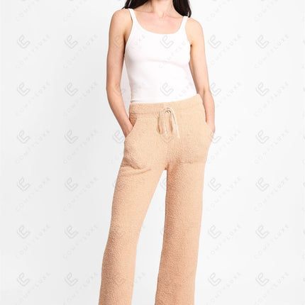 Women’s Luxe Microfiber Lounge Pants with Pockets & Drawstring – Soft Loungewear Bottoms