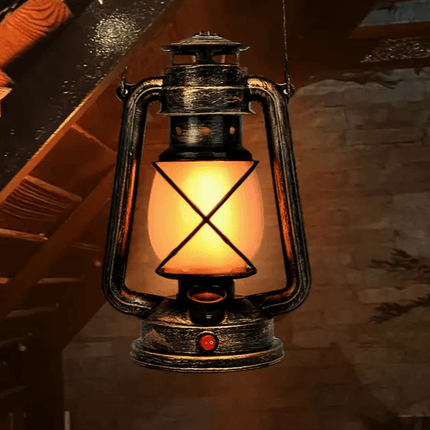 Vintage LED Camping Lantern – USB Rechargeable & Dimmable – Retro Style for Outdoor & Indoor Use