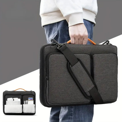 Waterproof Laptop Bag – Stylish Grey Tote for 15.6" Laptops