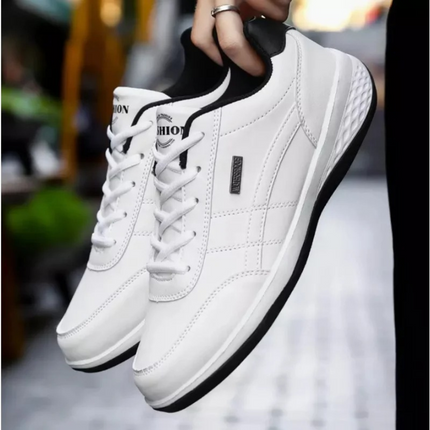 Renzo Men's Leather Orthopedic Sneakers – Premium Comfort & Support