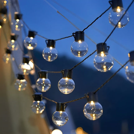 Solar Christmas String Lights for Outdoors 19.7ft – Warm White Waterproof LED Fairy Lights for Patio & Garden