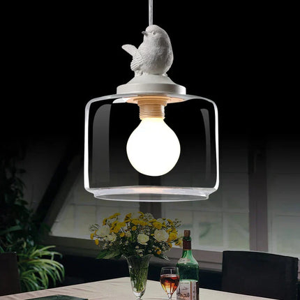Bird-Inspired Pendant Ceiling Light 7.9″ Ø × 10.2″ H – Nature Decor Hanging Lamp with E27 LED Socket