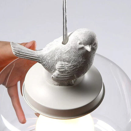 Bird-Inspired Pendant Ceiling Light 7.9″ Ø × 10.2″ H – Nature Decor Hanging Lamp with E27 LED Socket