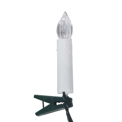 Warm White LED Clip-On Candle String Lights 48.2" × (Length) Warm Glow Holiday Tree Lighting