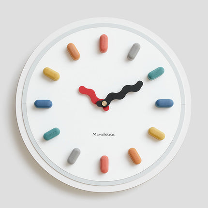 3D Scandinavian Wall Clock 13" – Silent Sweep Movement, Modern Nordic Minimalist Design