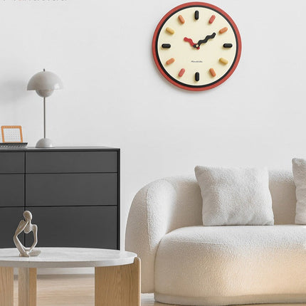 3D Scandinavian Wall Clock 13" – Silent Sweep Movement, Modern Nordic Minimalist Design