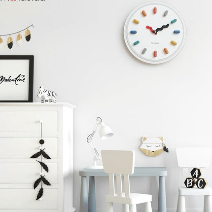 3D Scandinavian Wall Clock 13" – Silent Sweep Movement, Modern Nordic Minimalist Design