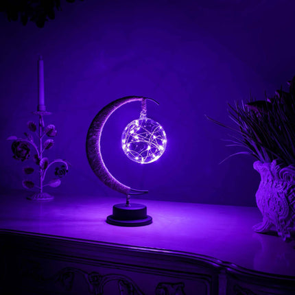 Moon-Inspired LED Touch Table Lamp – Warm Ambient Light for Bedroom & Living Room Décor