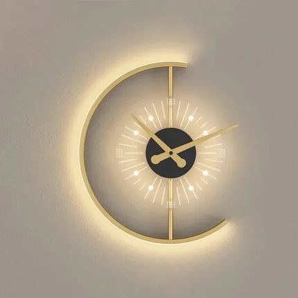 Modern LED Wall Clock Lamp 59″ x 79″ – Stylish 2-in-1 Home Decor & Ambient Light