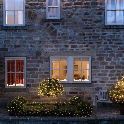 Outdoor Christmas String Lights – 100 Warm White LEDs with Timer & 8 Lighting Modes – 32.5 ft Waterproof Holiday Lights for Patio, Garden & Balcony