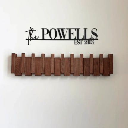 Modern Solid Wood Wall Mounted Coat Rack – Scandinavian Entryway Organizer with Hidden Flip Hooks