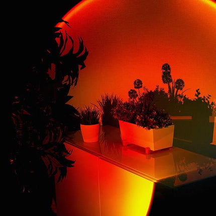 Sunset Projection Lamp – 360° Rotating LED Mood Light for Bedroom, Living Room & Photography | USB-Powered, Adjustable Angle